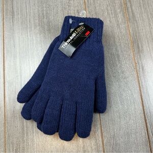 Vintage Gloves 3M Thinsulate Men’s One Size Fits All Knit Blue NOS NEW
